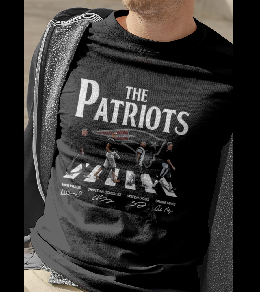 The Patriots New England Abbey Road Signatures Edition T-Shirt
