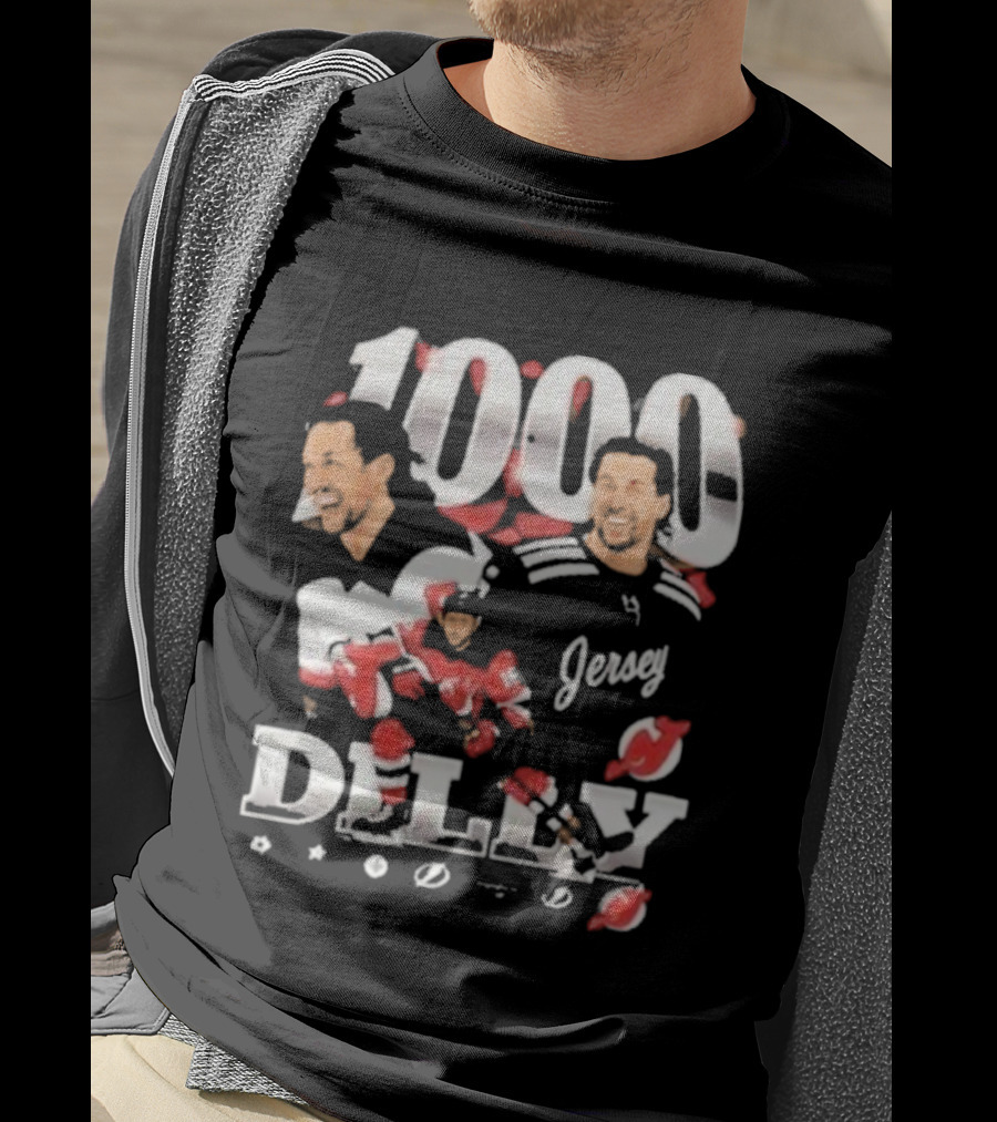 1000 Games Travis Zajac New Jersey Devils T-Shirt