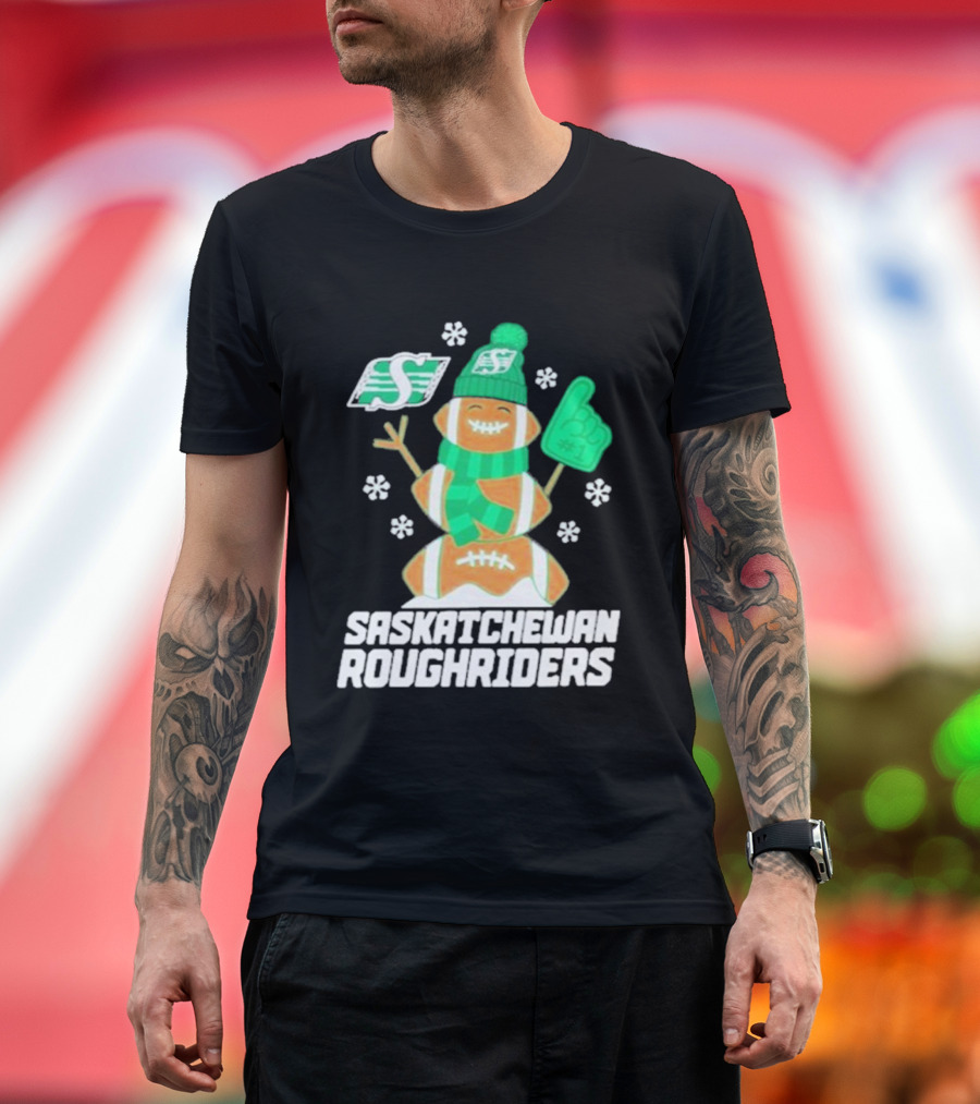 Saskatchewan Roughriders Rider Snowman Christmas Sweater Football Holiday Fan Gear T-Shirt