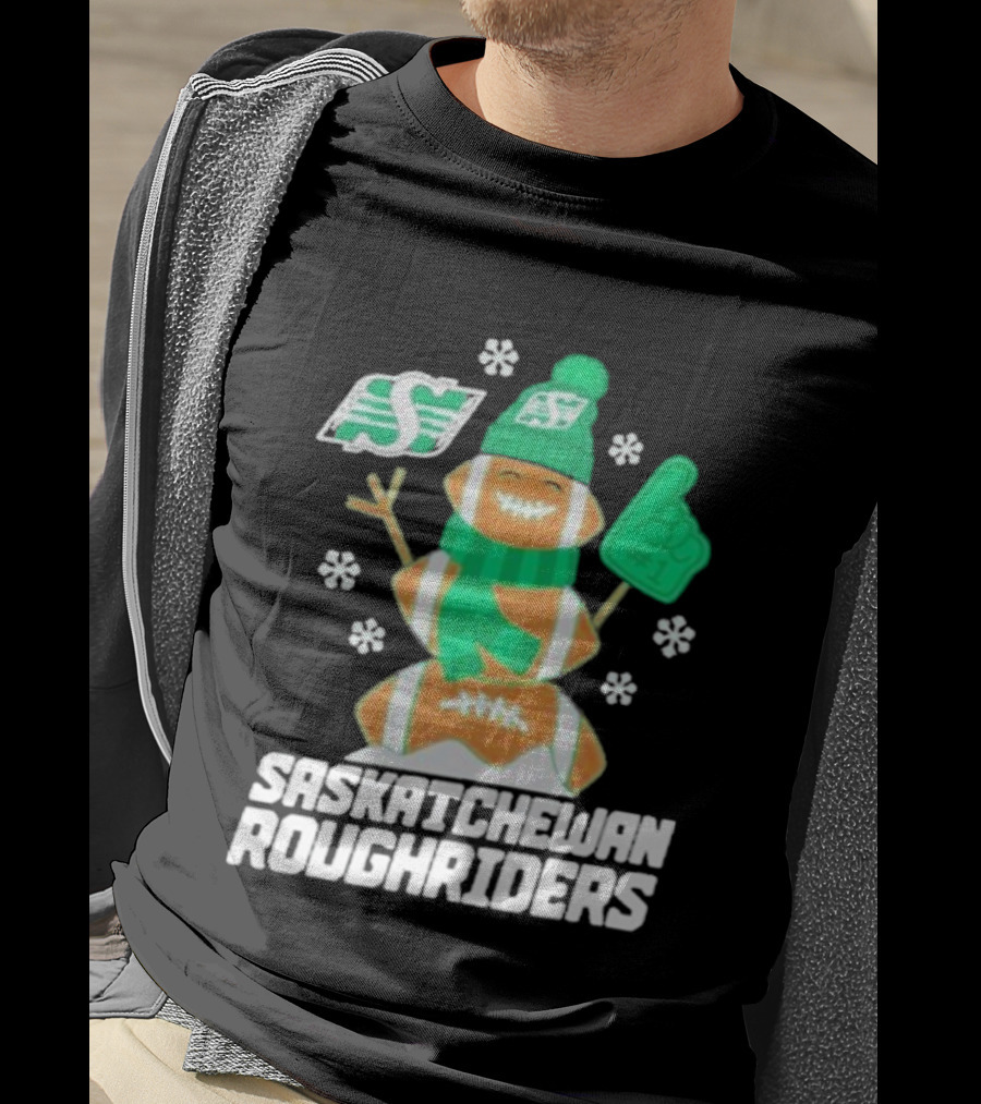 Saskatchewan Roughriders Rider Snowman Christmas Sweater Football Holiday Fan Gear T-Shirt