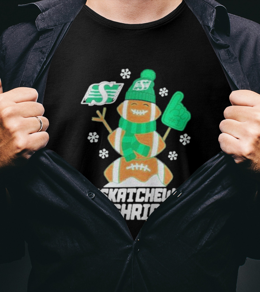 Saskatchewan Roughriders Rider Snowman Christmas Sweater Football Holiday Fan Gear T-Shirt