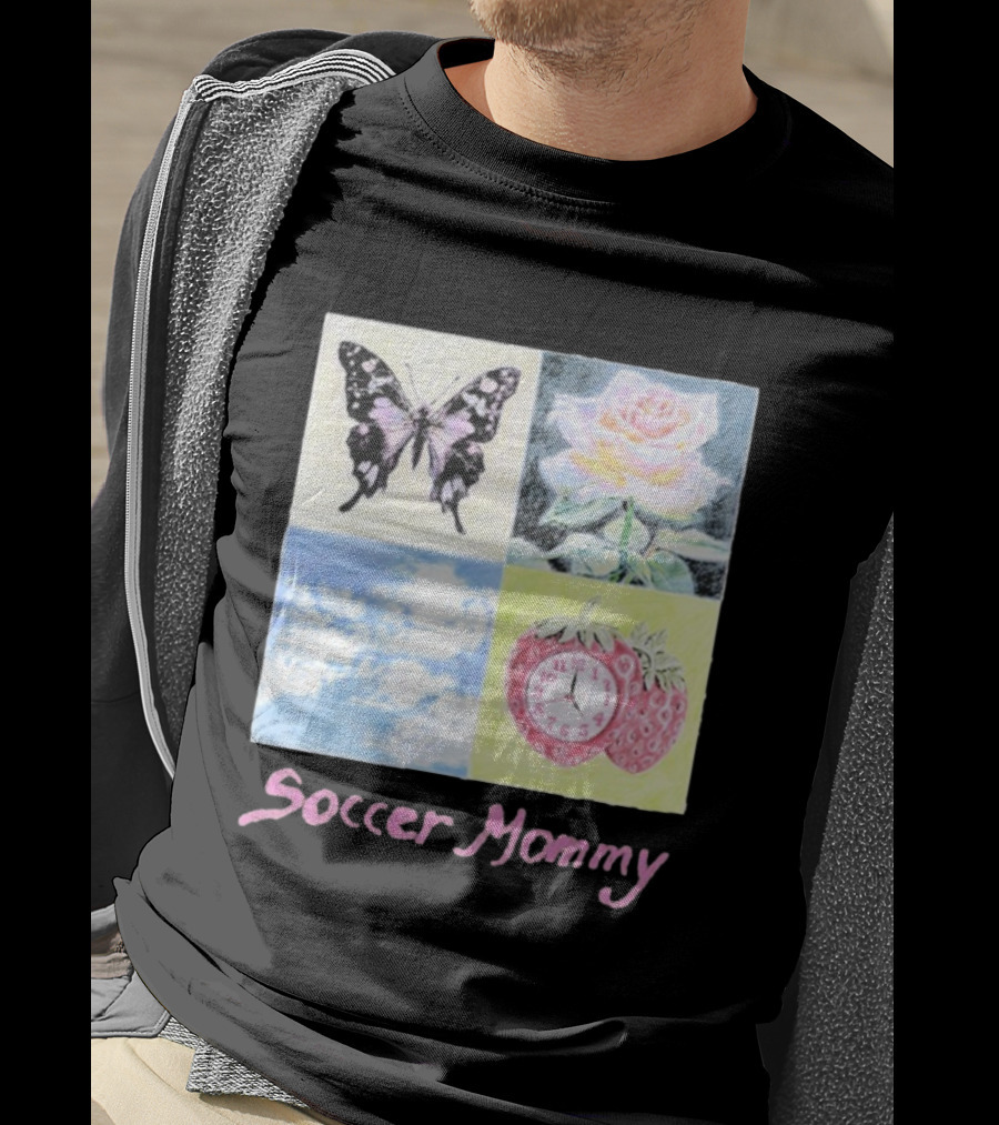Soccer Mommy Butterfly Rose Sky Strawberry T-Shirt