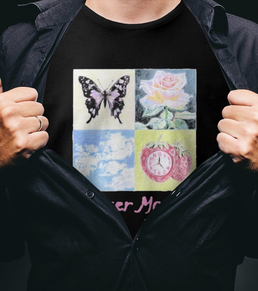 Soccer Mommy Butterfly Rose Sky Strawberry T-Shirt