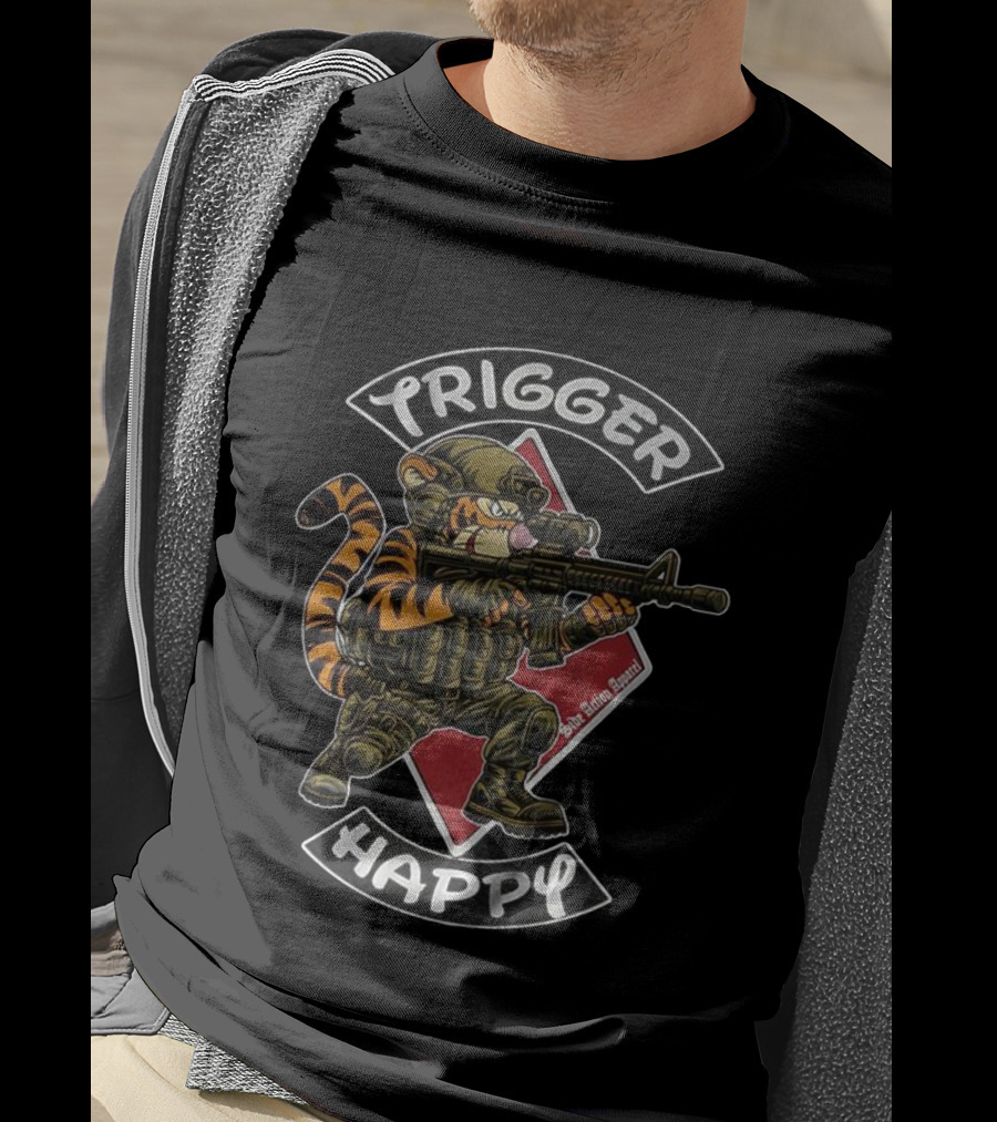 Trigger Happy Tigger Soldier Rifle 9th Infantry Division T-Shirt
