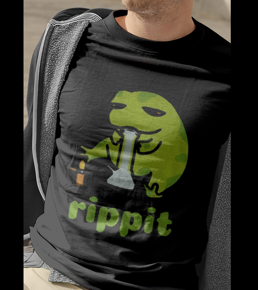 Frog Bong Rippit Stoner Ripping Hits T-Shirt