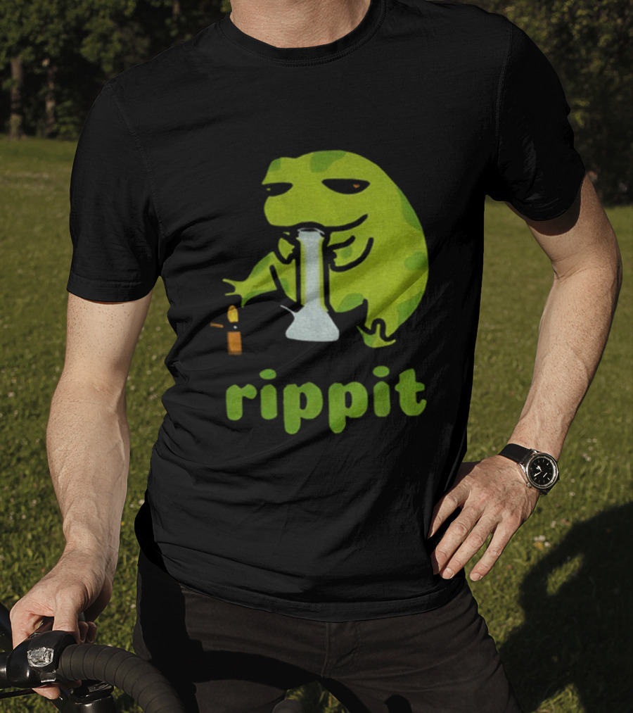 Frog Bong Rippit Stoner Ripping Hits T-Shirt