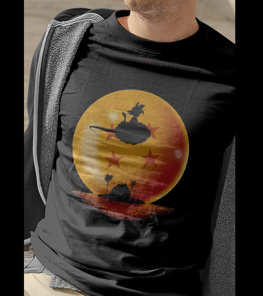 Son Goku Flying Nimbus Kame House Dragon Ball Z Manga Anime T-Shirt