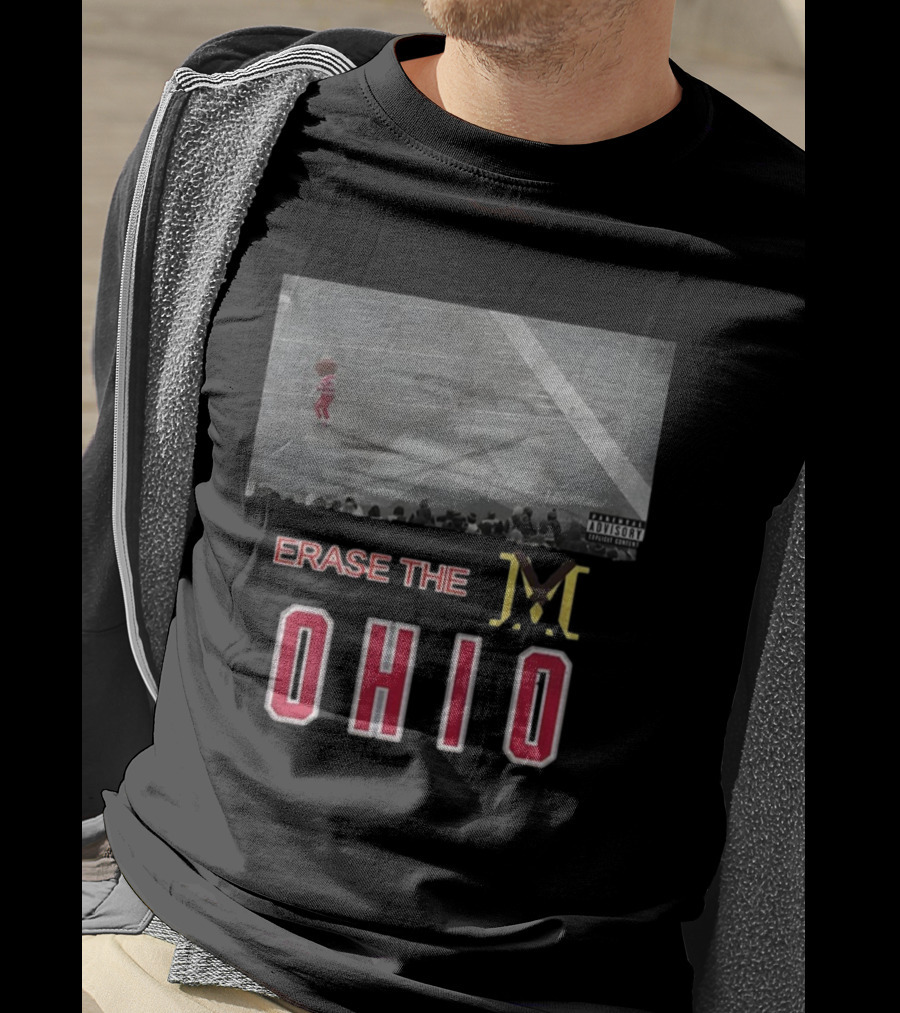 Erase The Ohio State Brutus Parental Advisory Game Day Ohio Snow T-Shirt