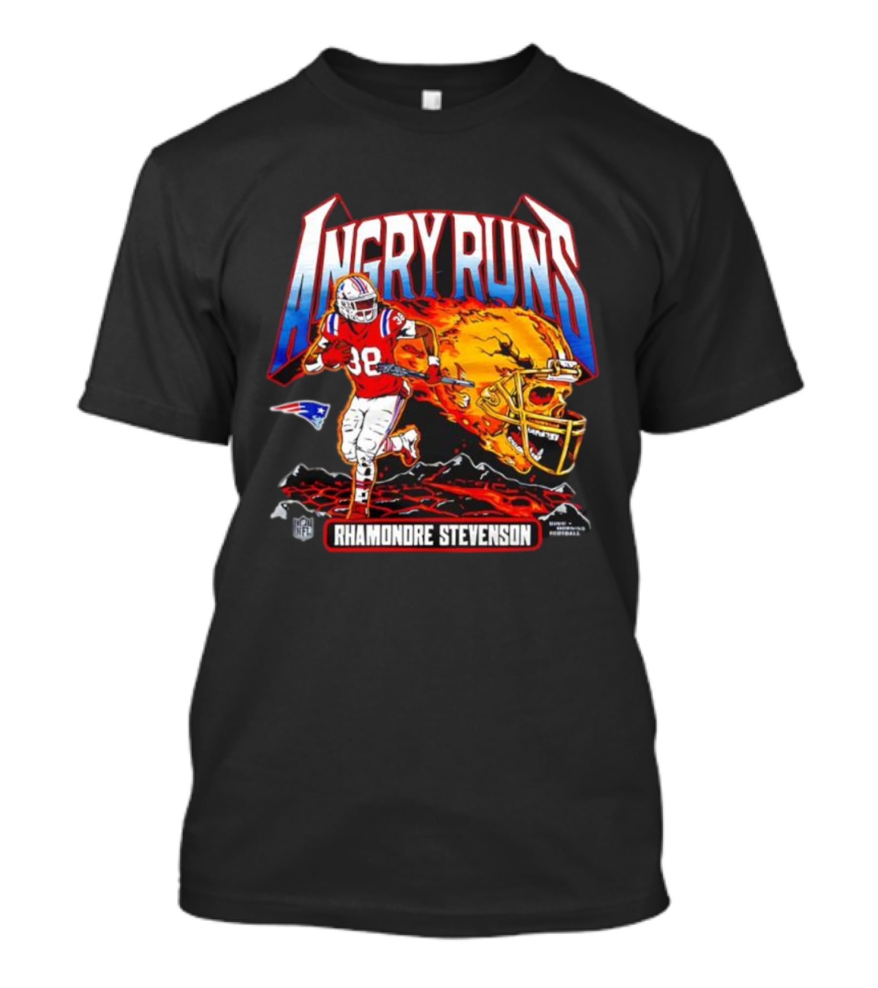 Angry Runs Rhamondre Stevenson 2025 New England Patriots NFL Winner T-Shirt