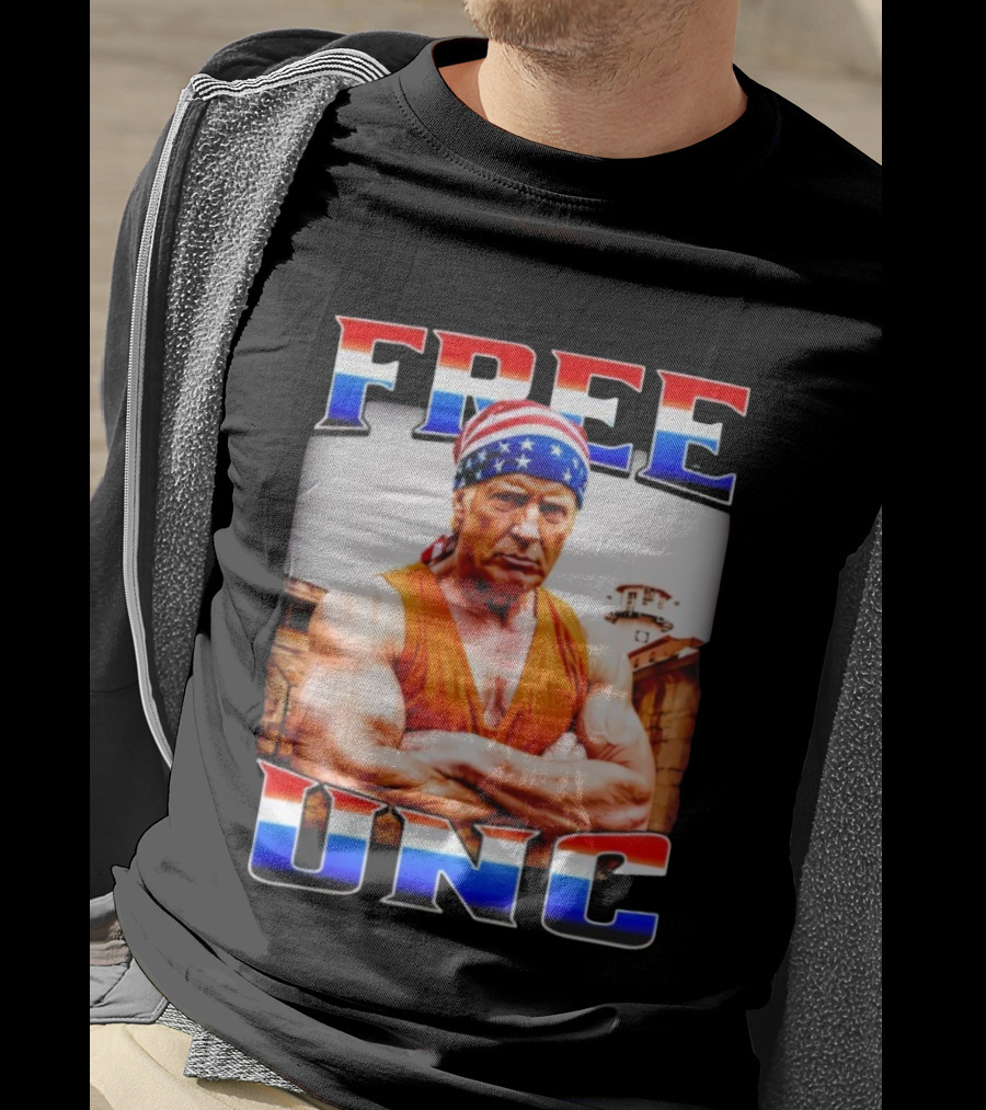 FREE UNC Donald Trump Patriotic Bandana Prison Parody T-Shirt