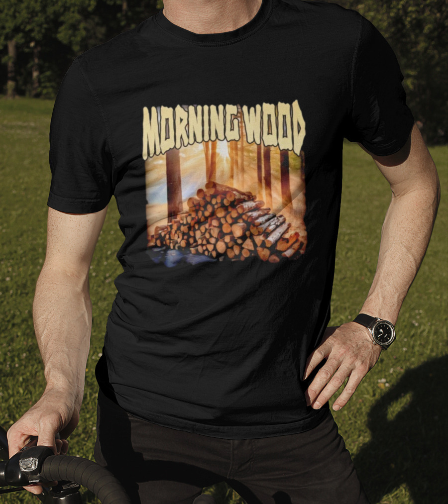 Morning Wood Lumber Stack Forest Sunrise T-Shirt