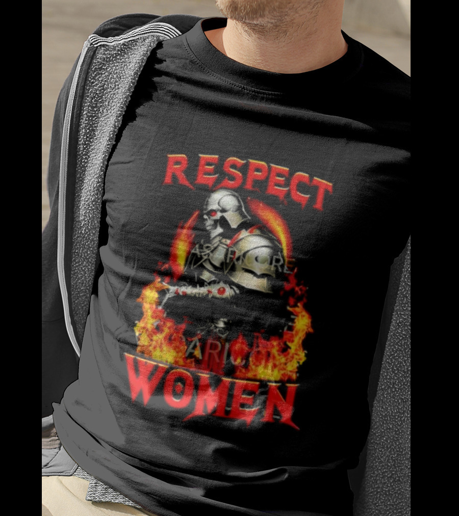 Respect Women Flaming Knight Valor T-Shirt