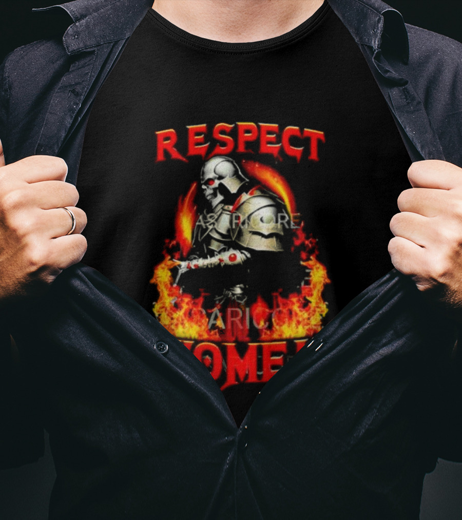 Respect Women Flaming Knight Valor T-Shirt