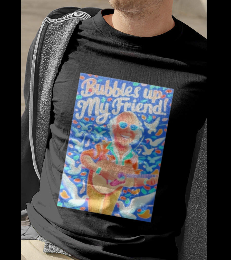 Bubbles Up My Friend Guitarist With Sunglasses And Doves T-Shirt