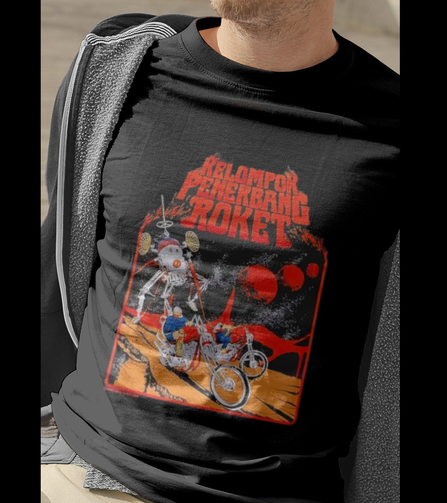 Kelompok Penerbang Roket Ride To Space Adventure On Motorbikes T-Shirt