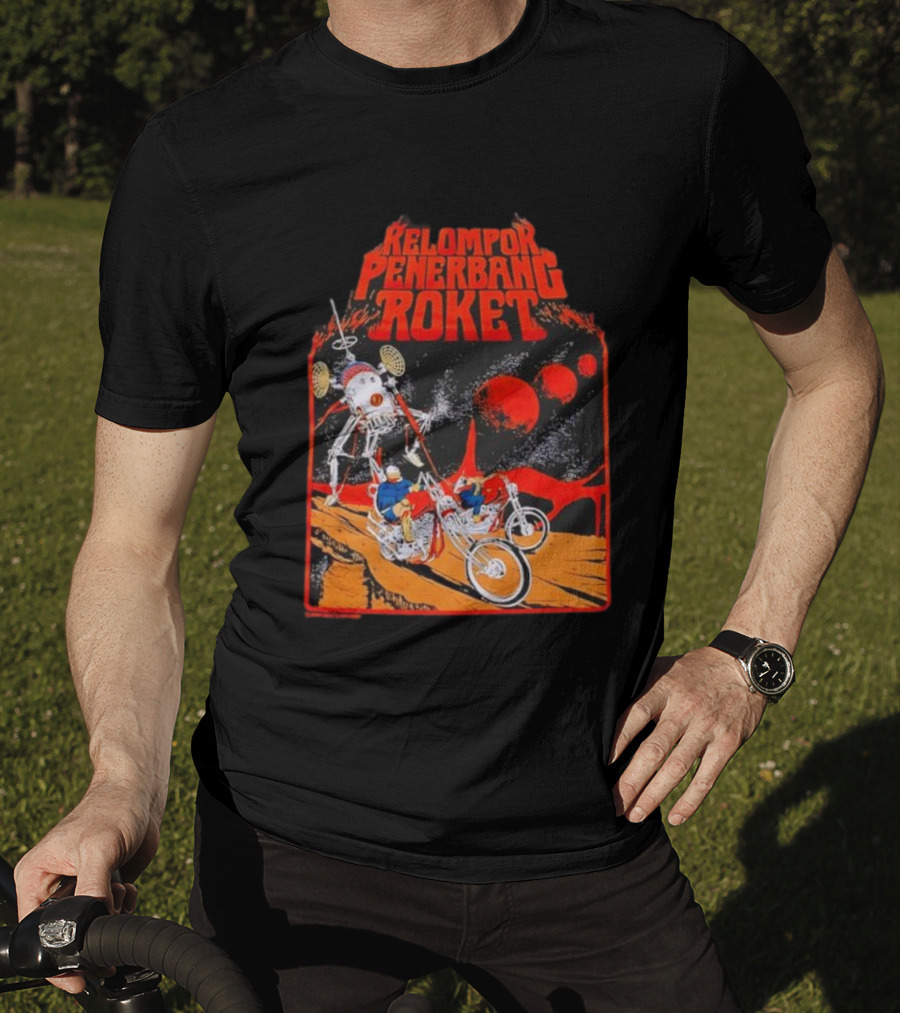 Kelompok Penerbang Roket Ride To Space Adventure On Motorbikes T-Shirt