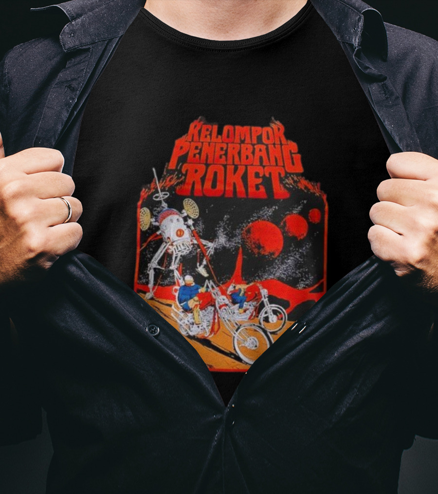 Kelompok Penerbang Roket Ride To Space Adventure On Motorbikes T-Shirt