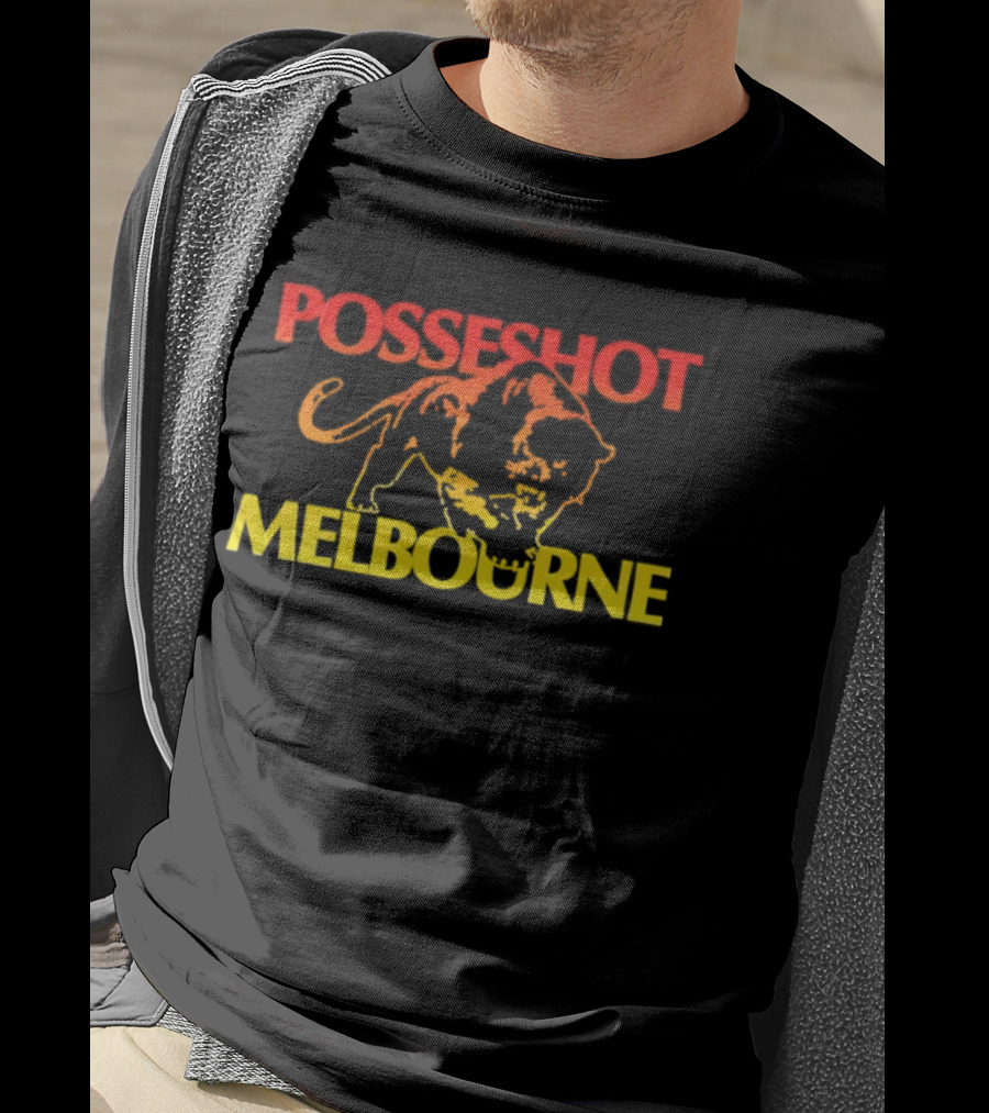 Posseshot Melbourne Sunset Fade Lion Artwork T-Shirt