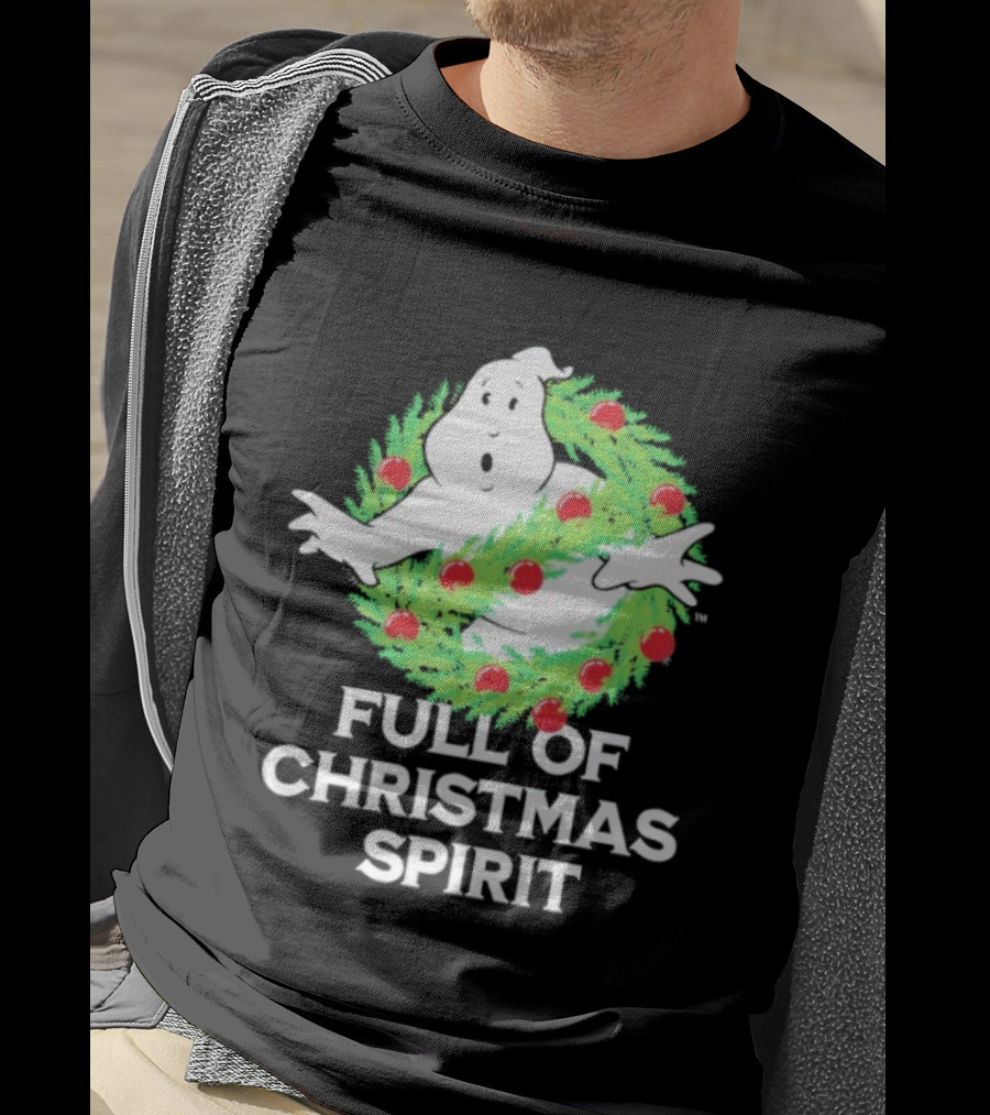 Ghostbusters Full Of Christmas Spirit Wreath T-Shirt