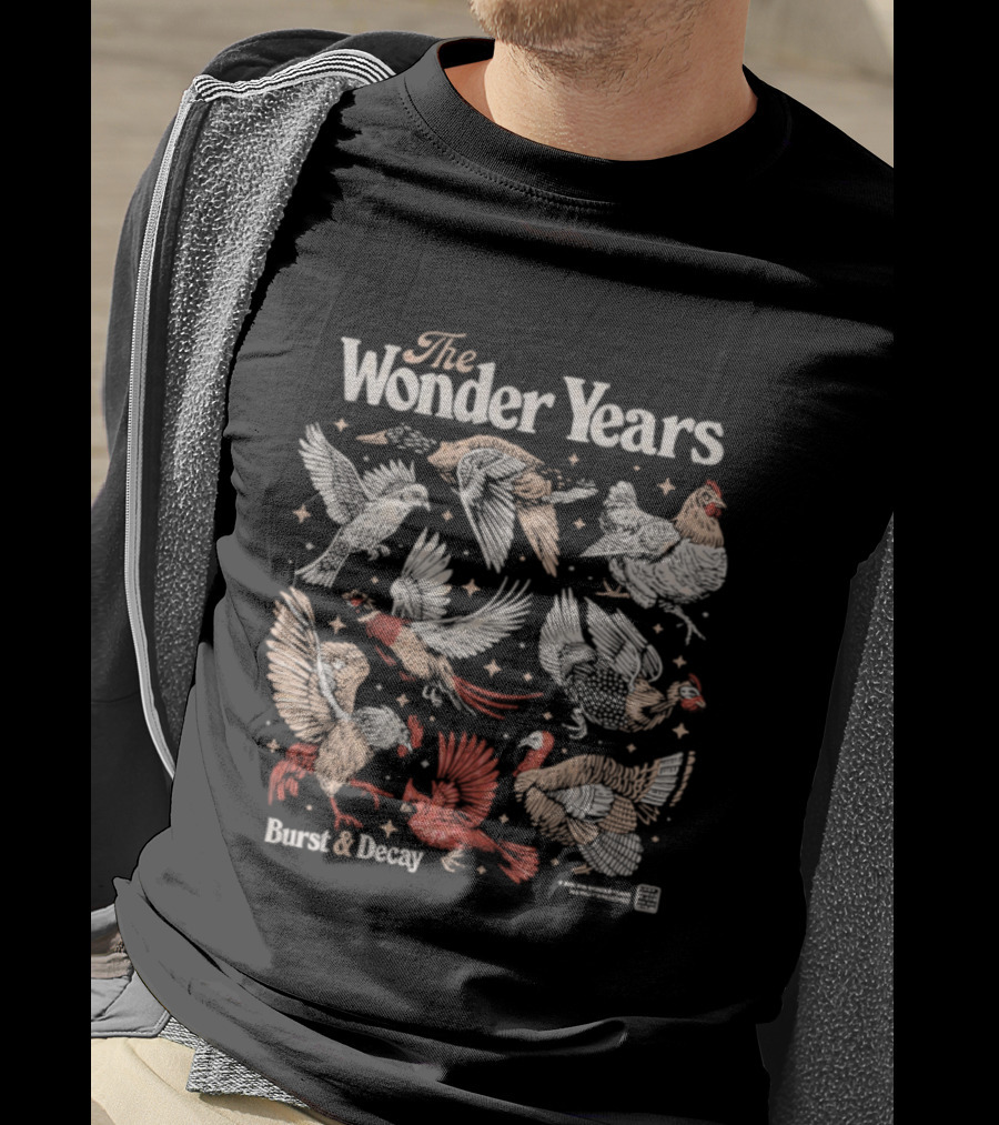 The Wonder Years Sweet Decay Bird Collage T-Shirt