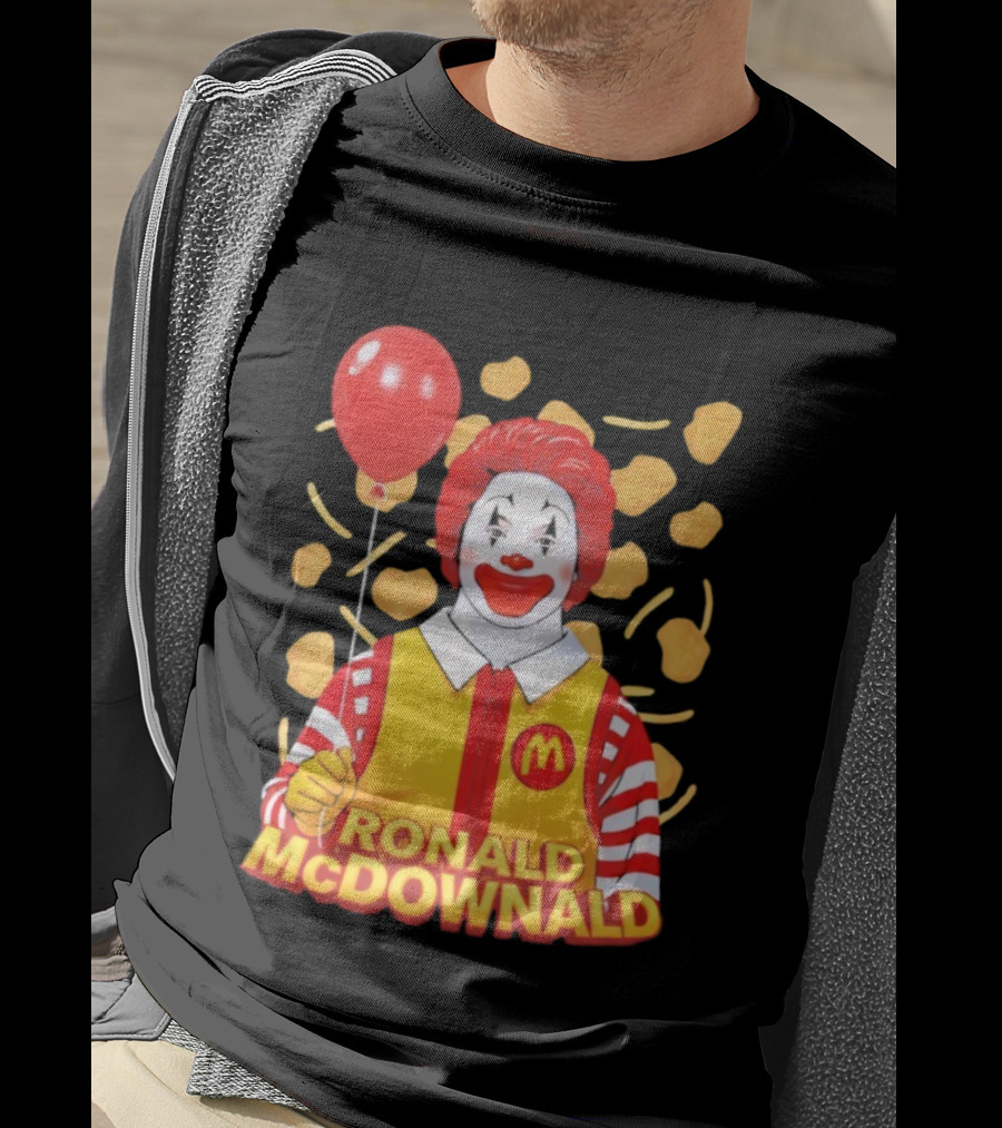 Ronald McDownald McDonald's Red Balloon And Nuggets Theme T-Shirt