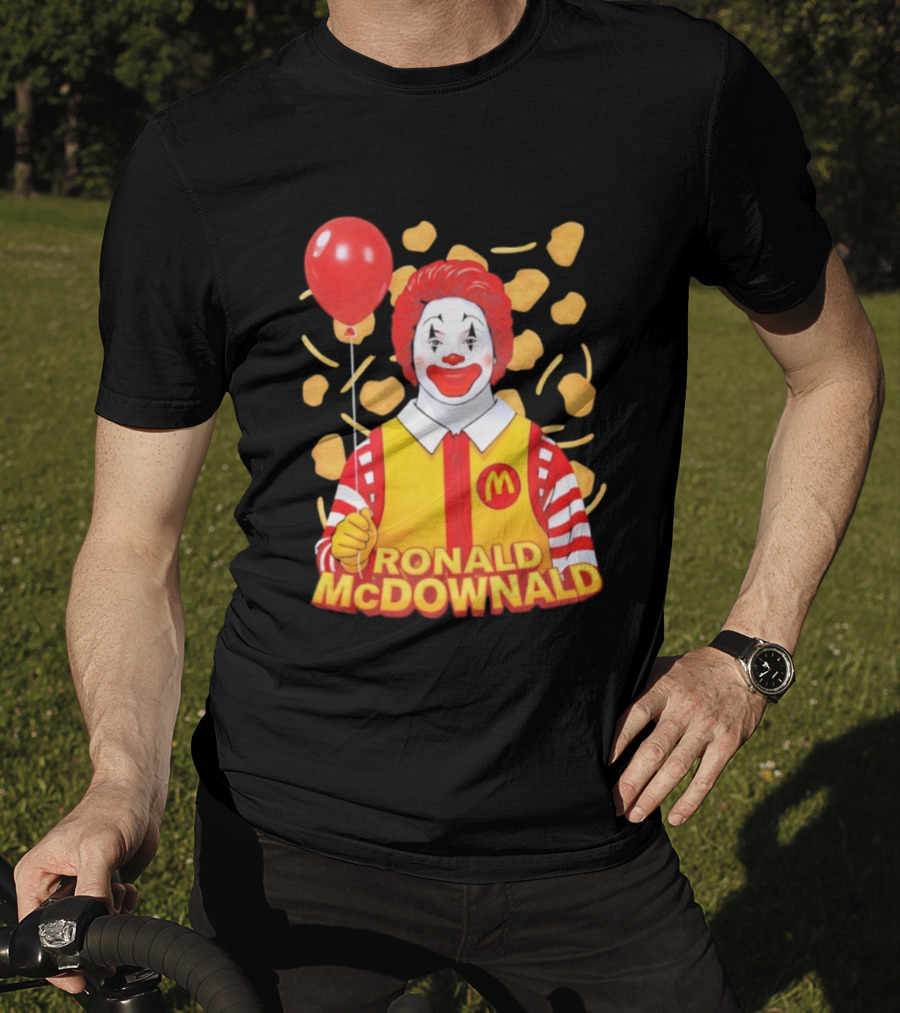Ronald McDownald McDonald's Red Balloon And Nuggets Theme T-Shirt
