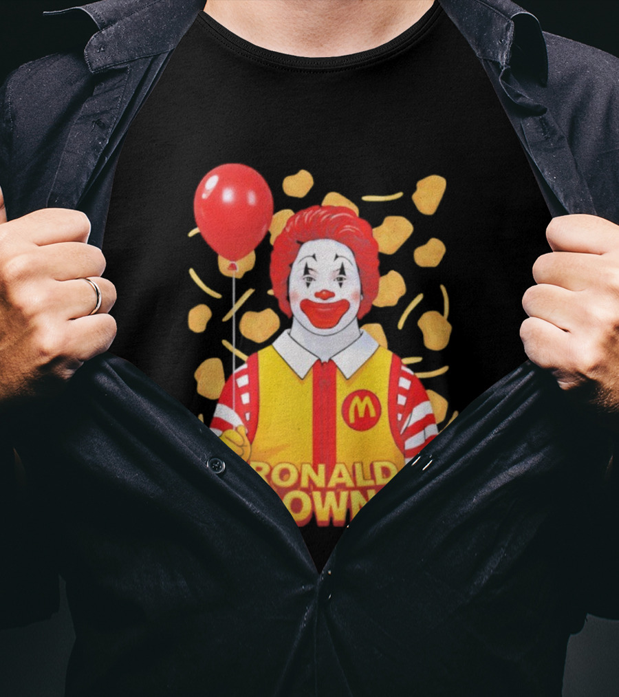 Ronald McDownald McDonald's Red Balloon And Nuggets Theme T-Shirt