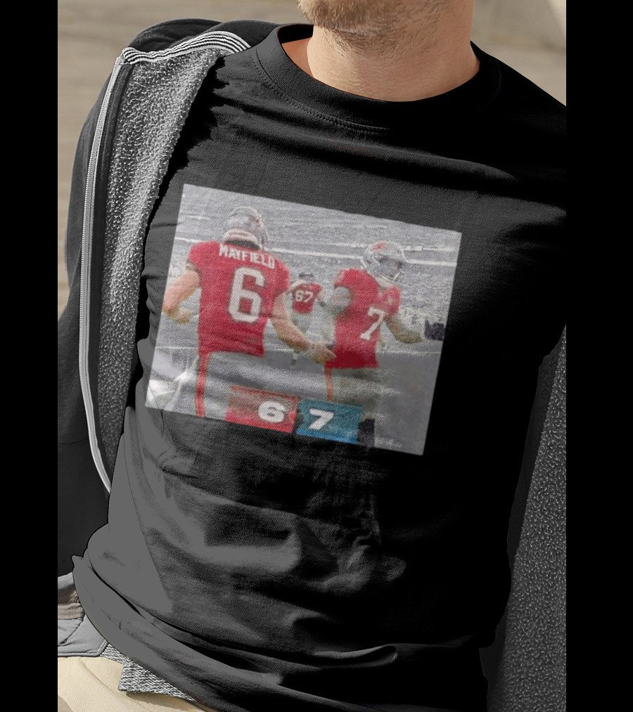 Tampa Bay Mayfield 6 And 7 Football Celebration T-Shirt