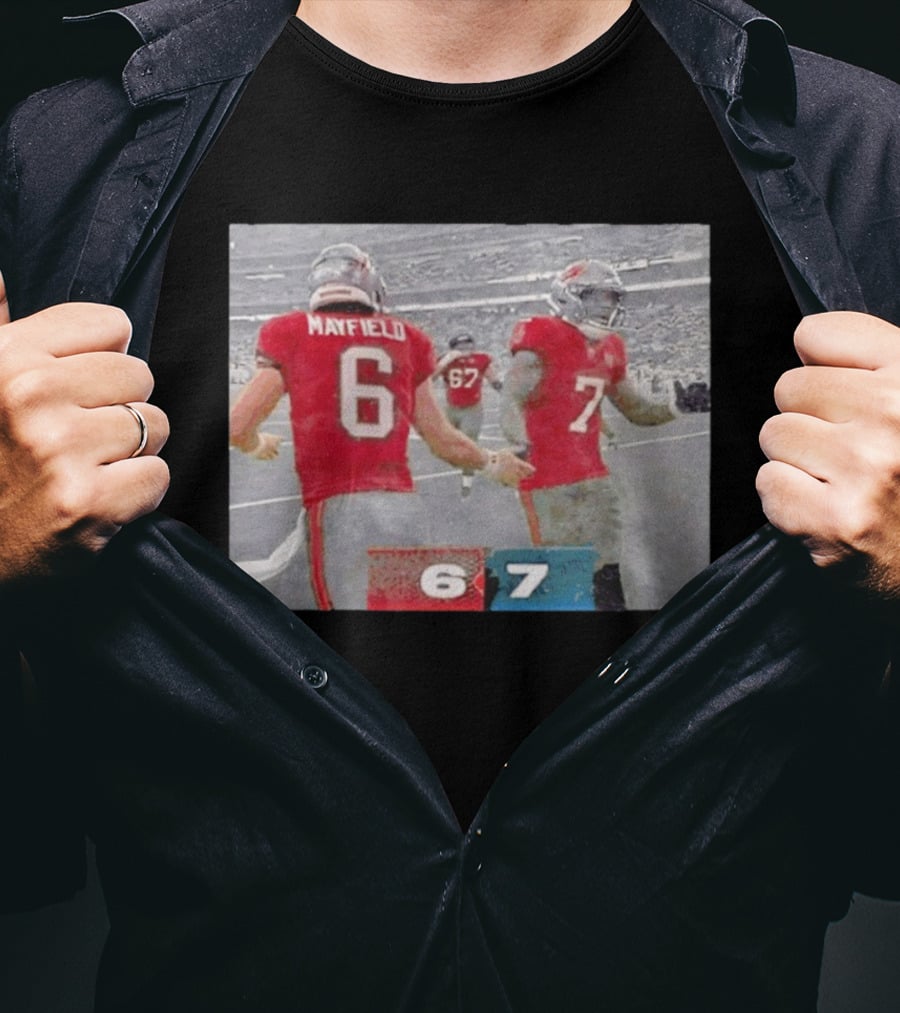 Tampa Bay Mayfield 6 And 7 Football Celebration T-Shirt