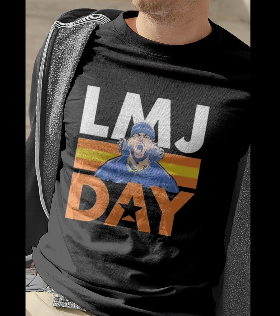 LMJ Day Lance McCullers Jr Bold Illustration With Star And Stripes T-Shirt