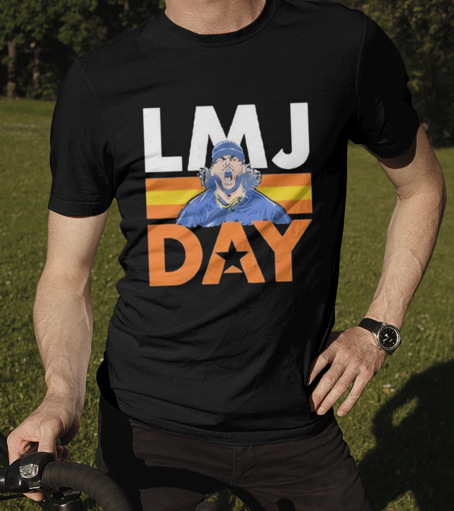 LMJ Day Lance McCullers Jr Bold Illustration With Star And Stripes T-Shirt