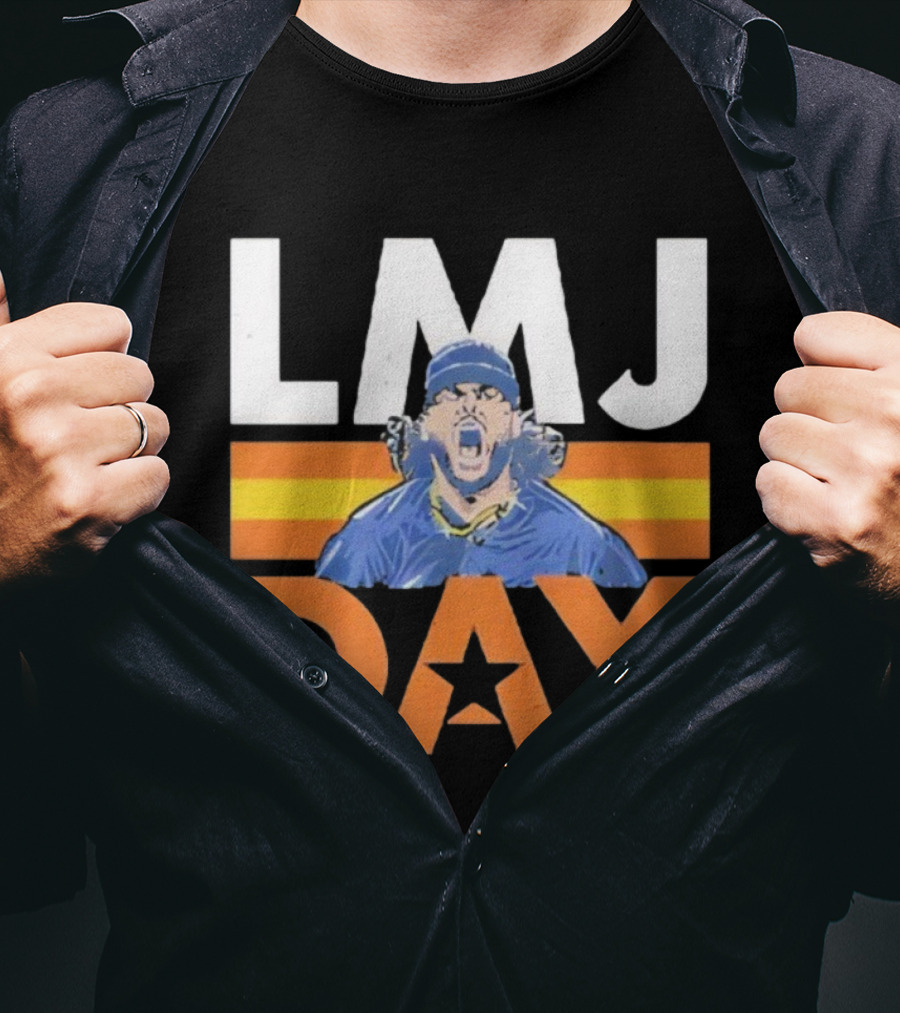 LMJ Day Lance McCullers Jr Bold Illustration With Star And Stripes T-Shirt