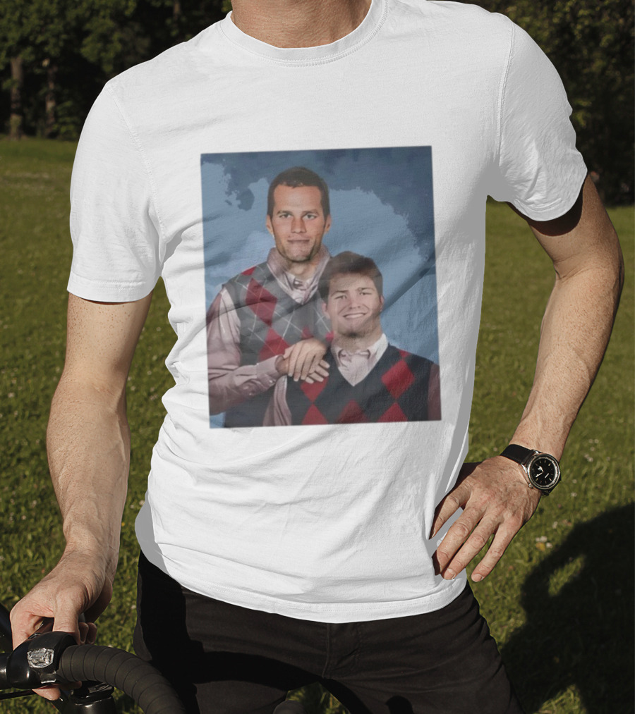 Brady And Maye Step Brothers Comedy Patriots Football Fan Collab T-Shirt