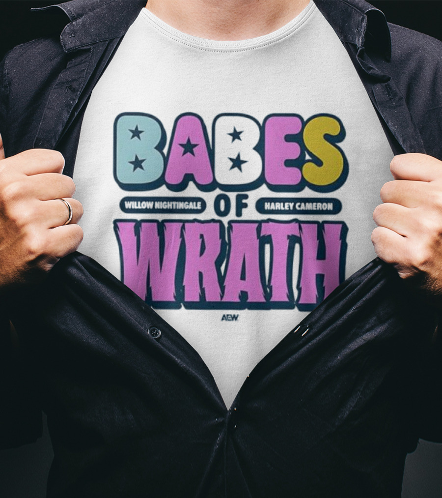 Babes Of Wrath Willow Nightingale Harley Cameron Stars T-Shirt