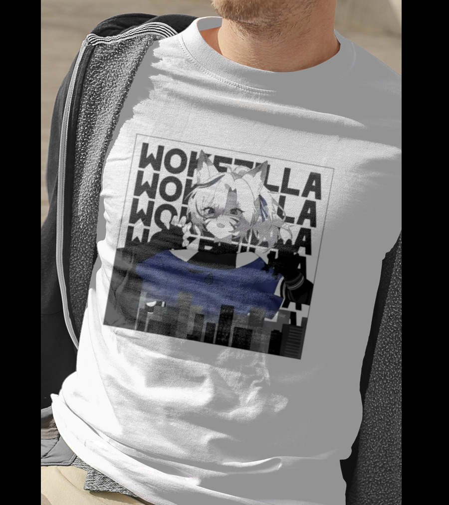 Nyara VTuber Wokezilla Towering City Skyline T-Shirt