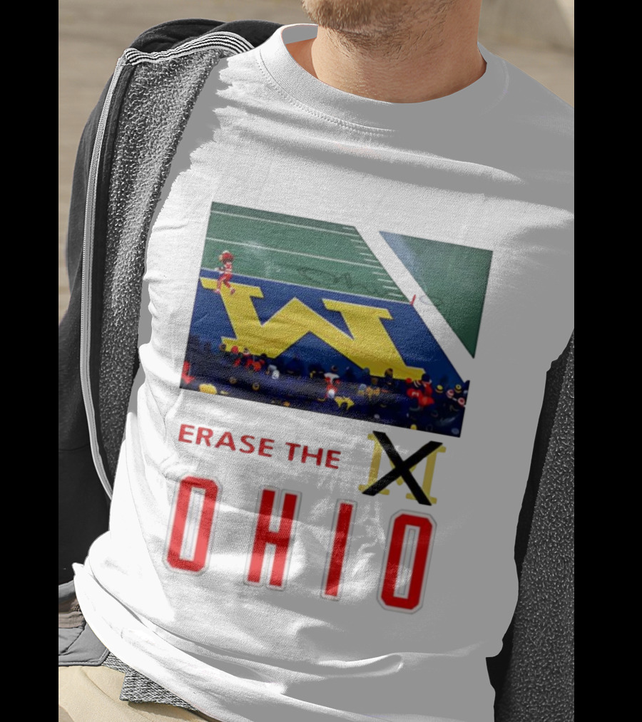 Erase The Ohio Michigan Stadium Rivalry W Logo T-Shirt
