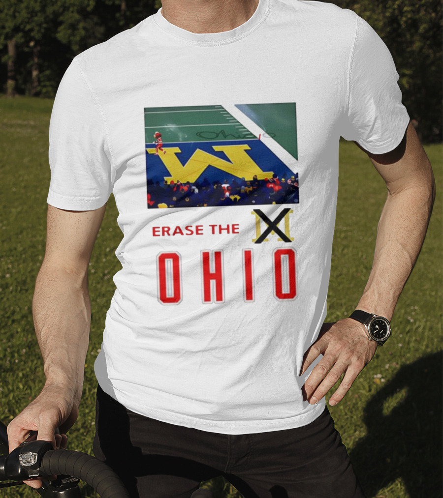 Erase The Ohio Michigan Stadium Rivalry W Logo T-Shirt