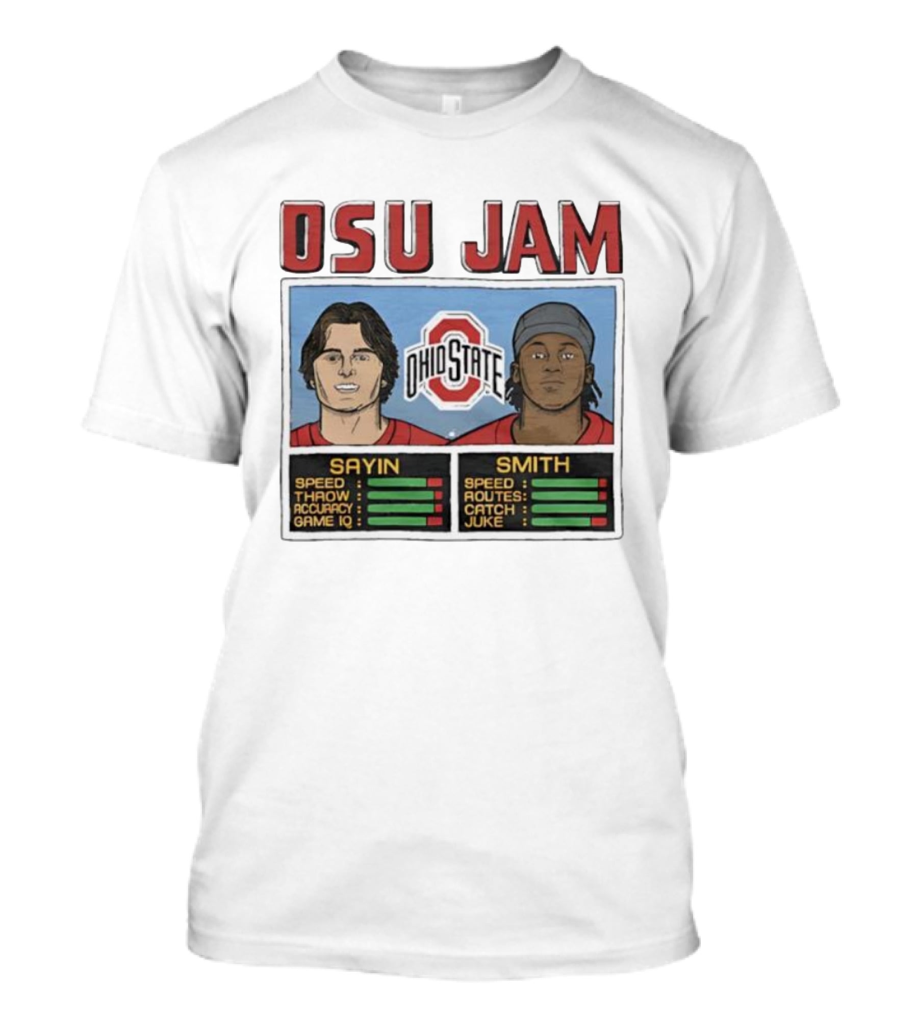 OSU Jam Ohio State Sayin Smith Speed Accuracy Routes T-Shirt