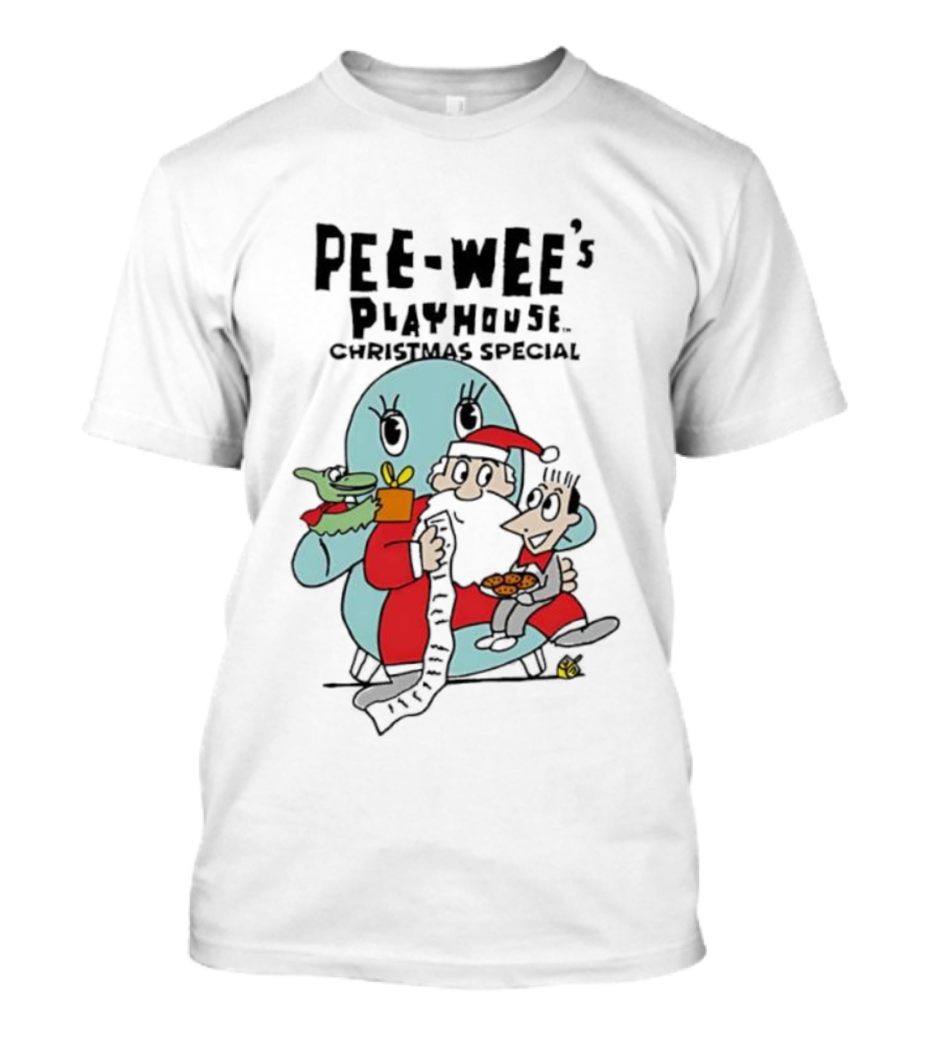 Pee-wee’s Playhouse Christmas Special Characters With Gifts T-Shirt