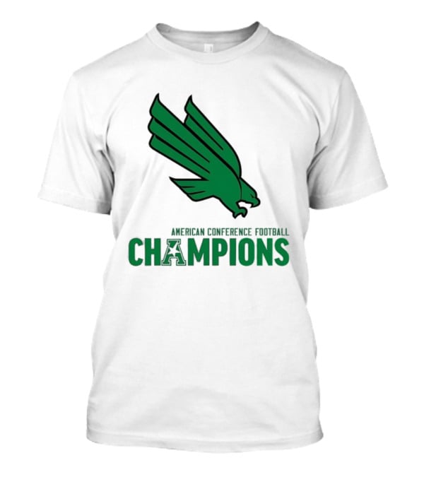UNT Football 2025 American Conference Champions Green Eagle Celebration T-Shirt