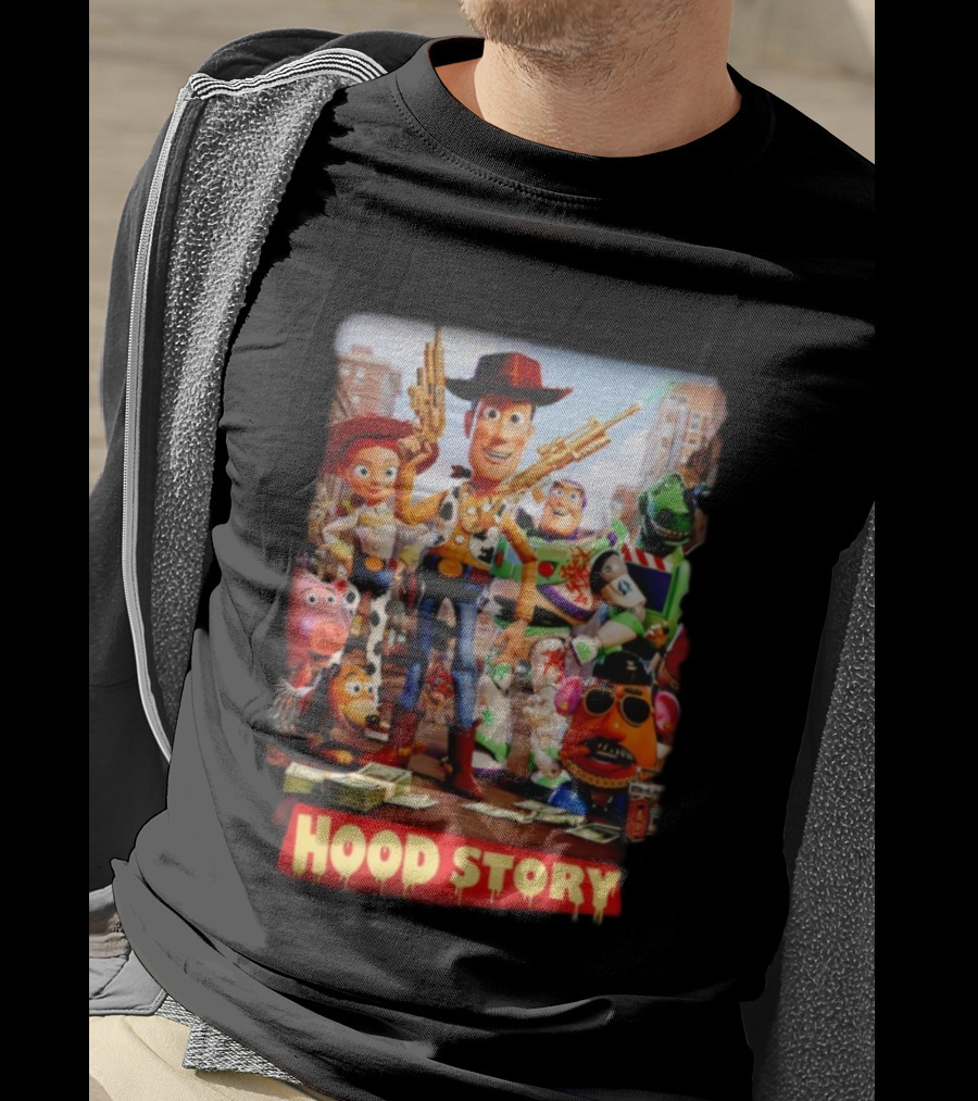 Hood Story Toy Story Parody Woody Buzz Gangsta Style T-Shirt