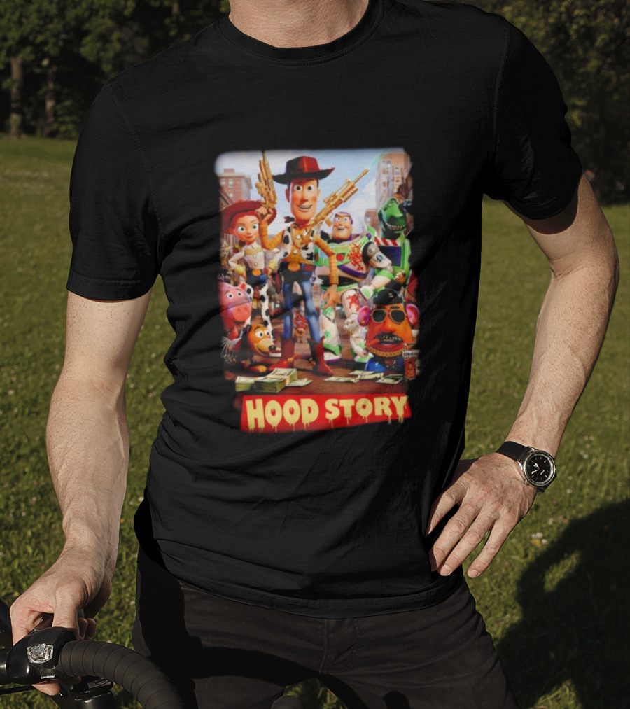 Hood Story Toy Story Parody Woody Buzz Gangsta Style T-Shirt