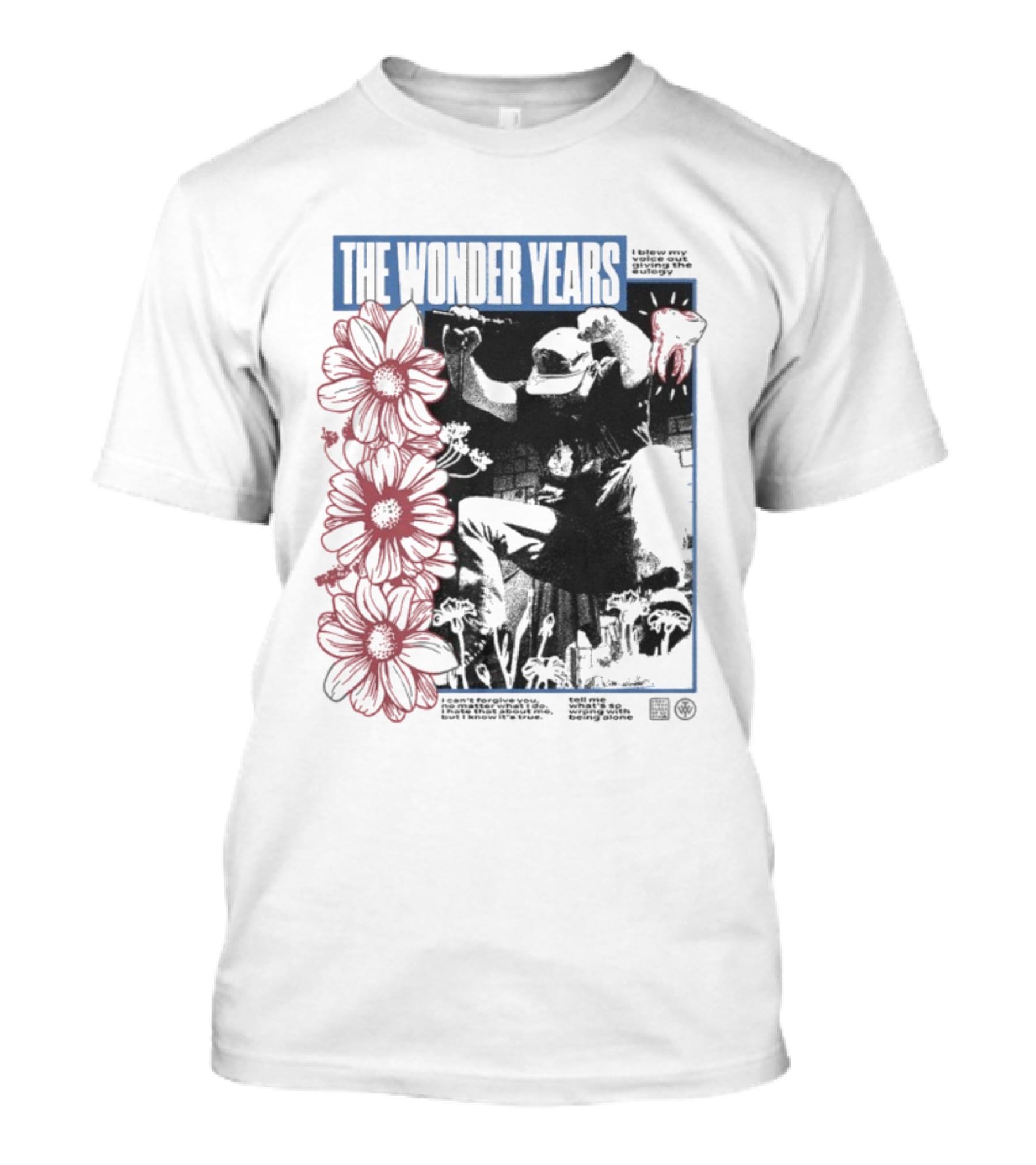 The Wonder Years Being Alone I Blew My Voice Out Giving The Eulogy Floral Graphic T-Shirt
