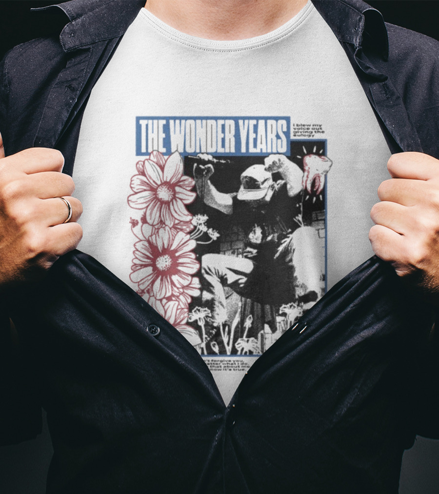 The Wonder Years Being Alone I Blew My Voice Out Giving The Eulogy Floral Graphic T-Shirt