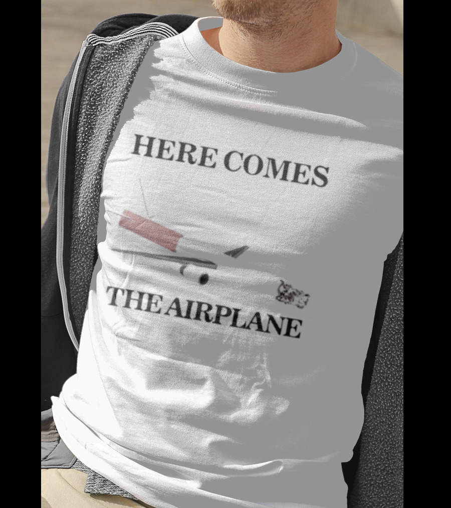 Here Comes The Airplane Cigarette Humor Classic Vintage Style T-Shirt