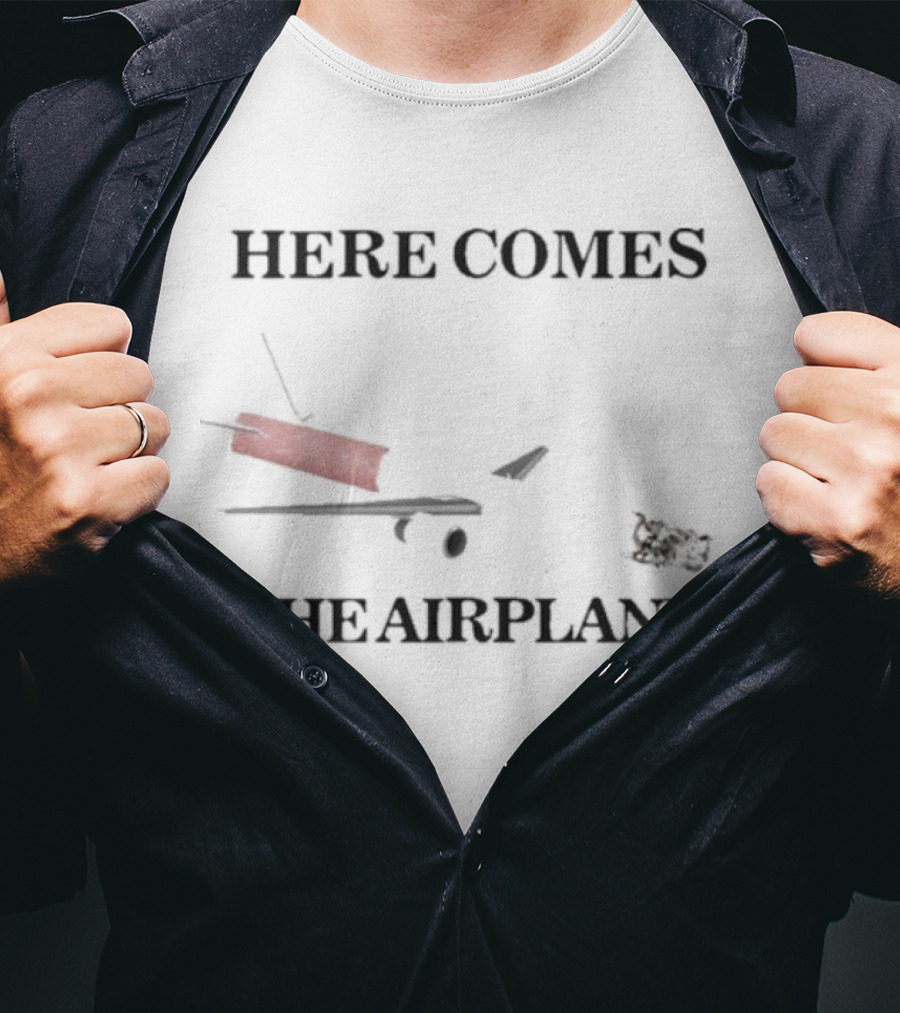 Here Comes The Airplane Cigarette Humor Classic Vintage Style T-Shirt