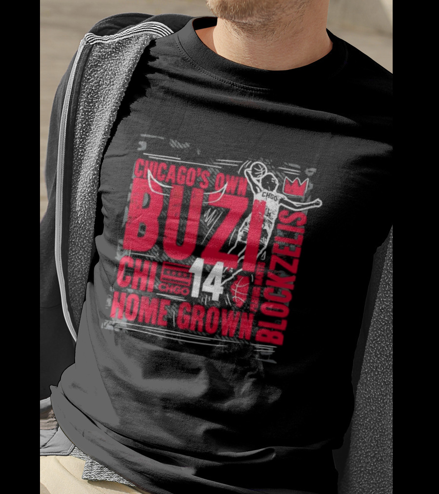BUZL CHI 14 Blockzilla Homegrown Basketball T-Shirt