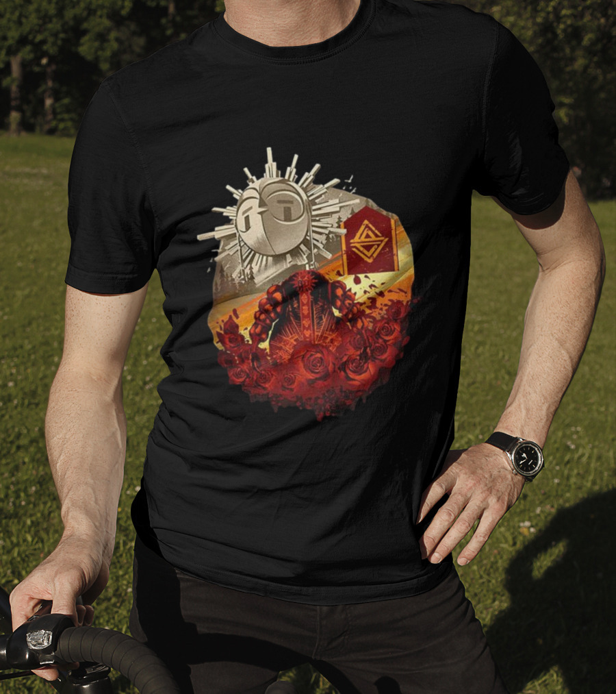Clair Obscur Expedition 33 Sunburst Symbol Esquie Roses T-Shirt