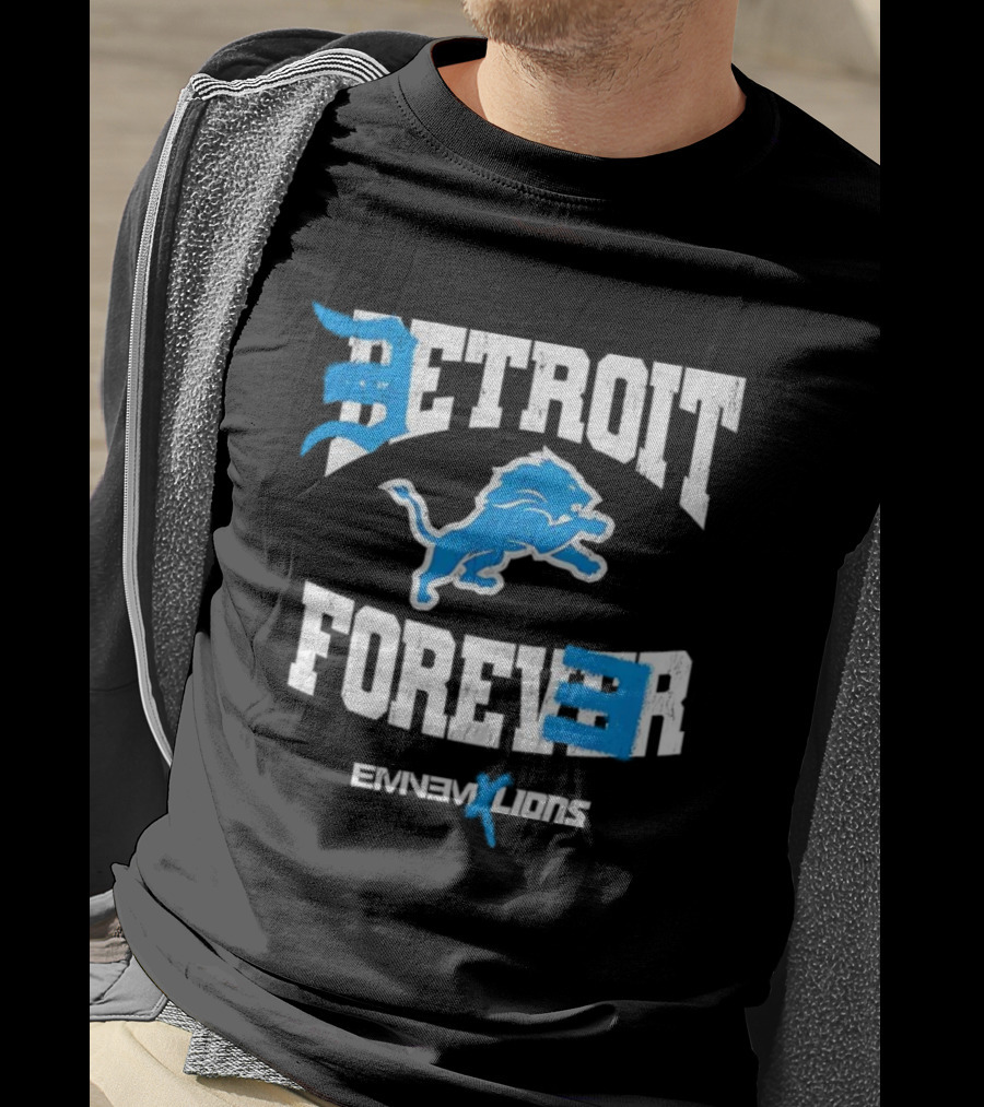 Detroit Forever Detroit Lions Eminem Collaboration T-Shirt