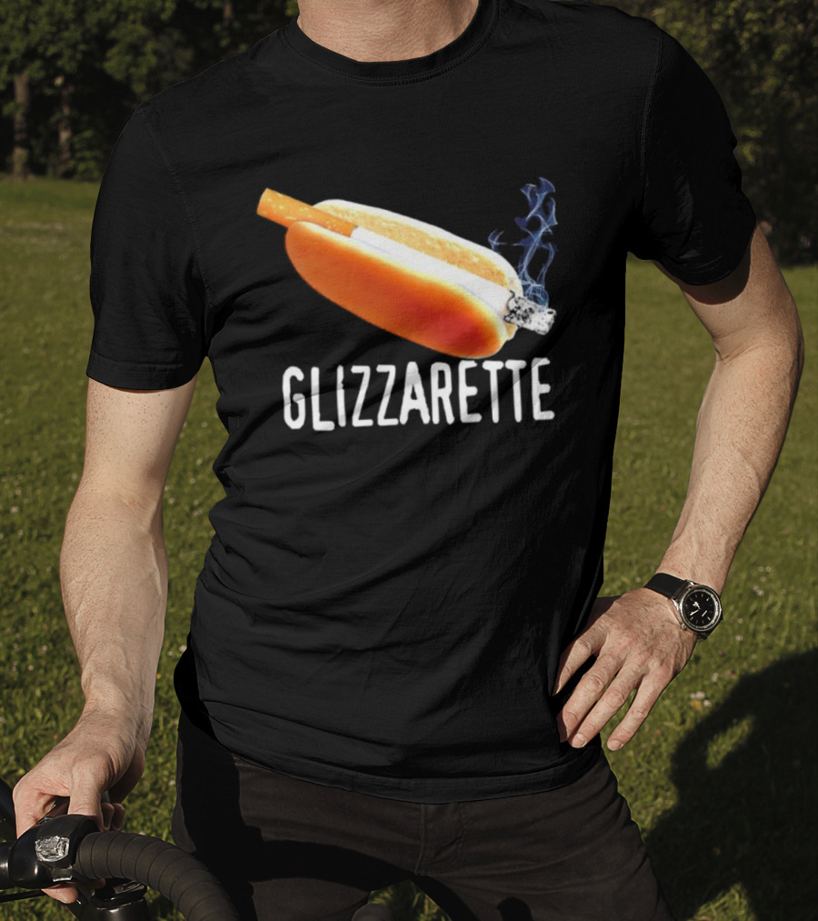 Glizzarette Hot Dog Cigarette Fusion Humor Novelty T-Shirt